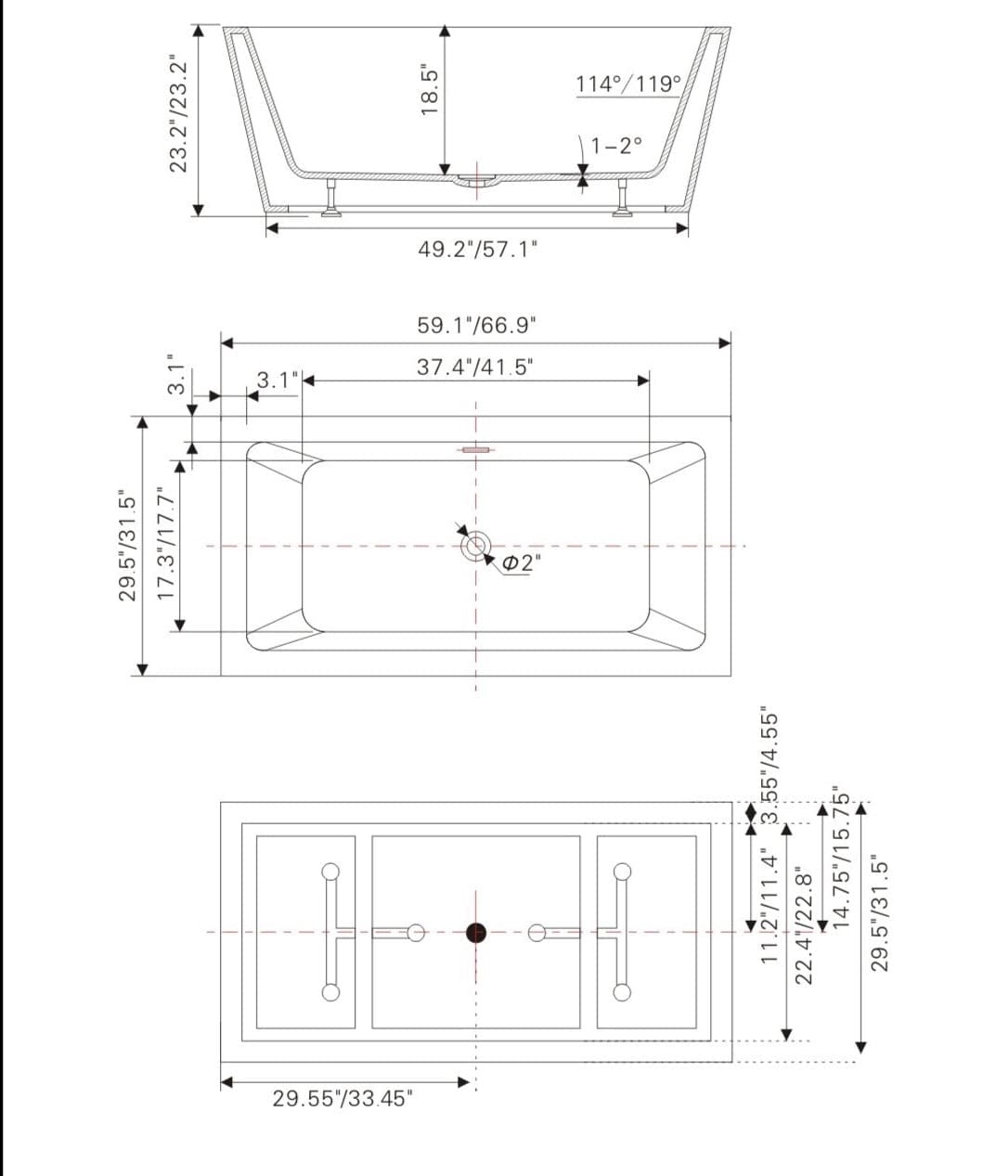 BAIN AUTOPORTANT - V6814 - SALLE DE BAIN VODA