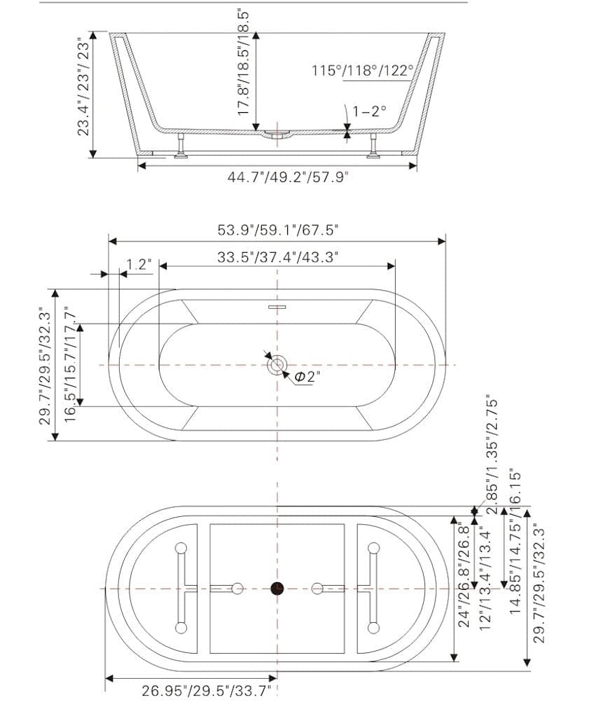 BAIN AUTOPORTANT - V6815-SX - SALLE DE BAIN VODA
