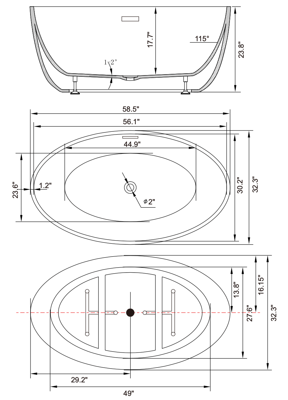 BAIN AUTOPORTANT - V6834 - SALLE DE BAIN VODA