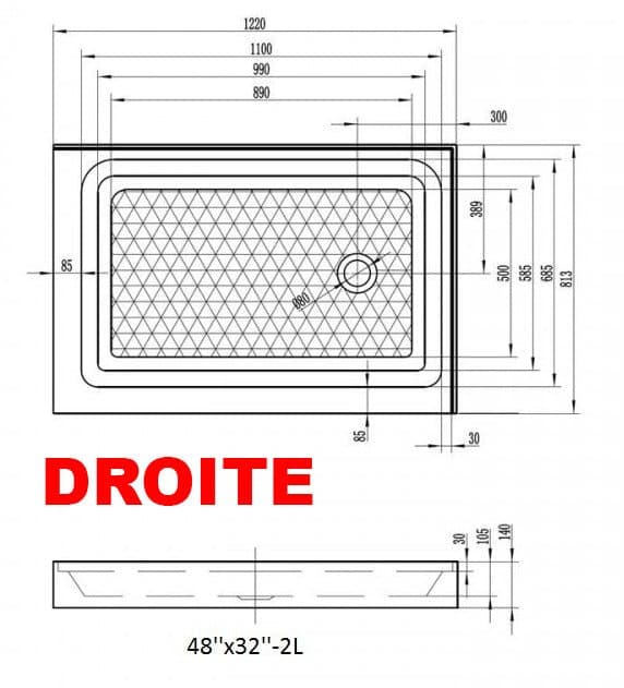 BASE DE DOUCHE - BILO - SALLE DE BAIN VODA