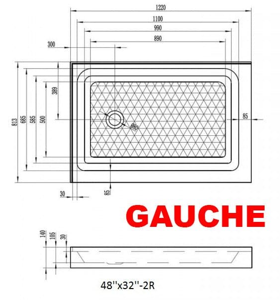 BASE DE DOUCHE - BILO - SALLE DE BAIN VODA