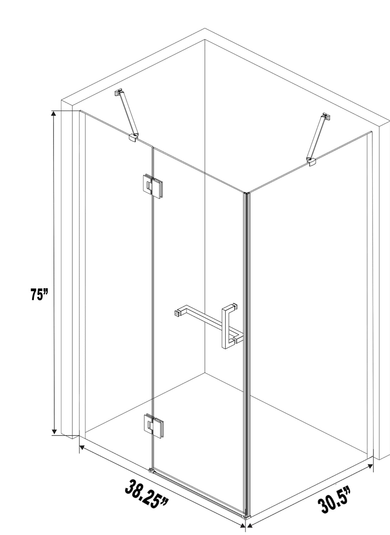 DOUCHE RECTANGLE - LIDO 32 X 40" - SALLE DE BAIN VODA