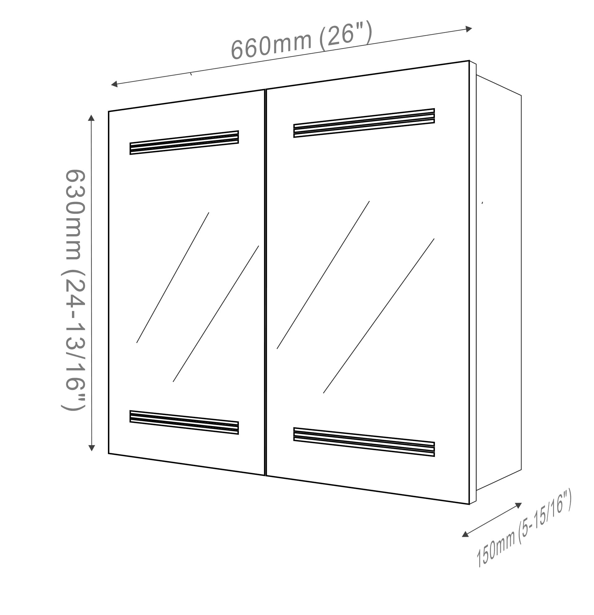 MIROIR PHARMACIE LED - V7 - SALLE DE BAIN VODA
