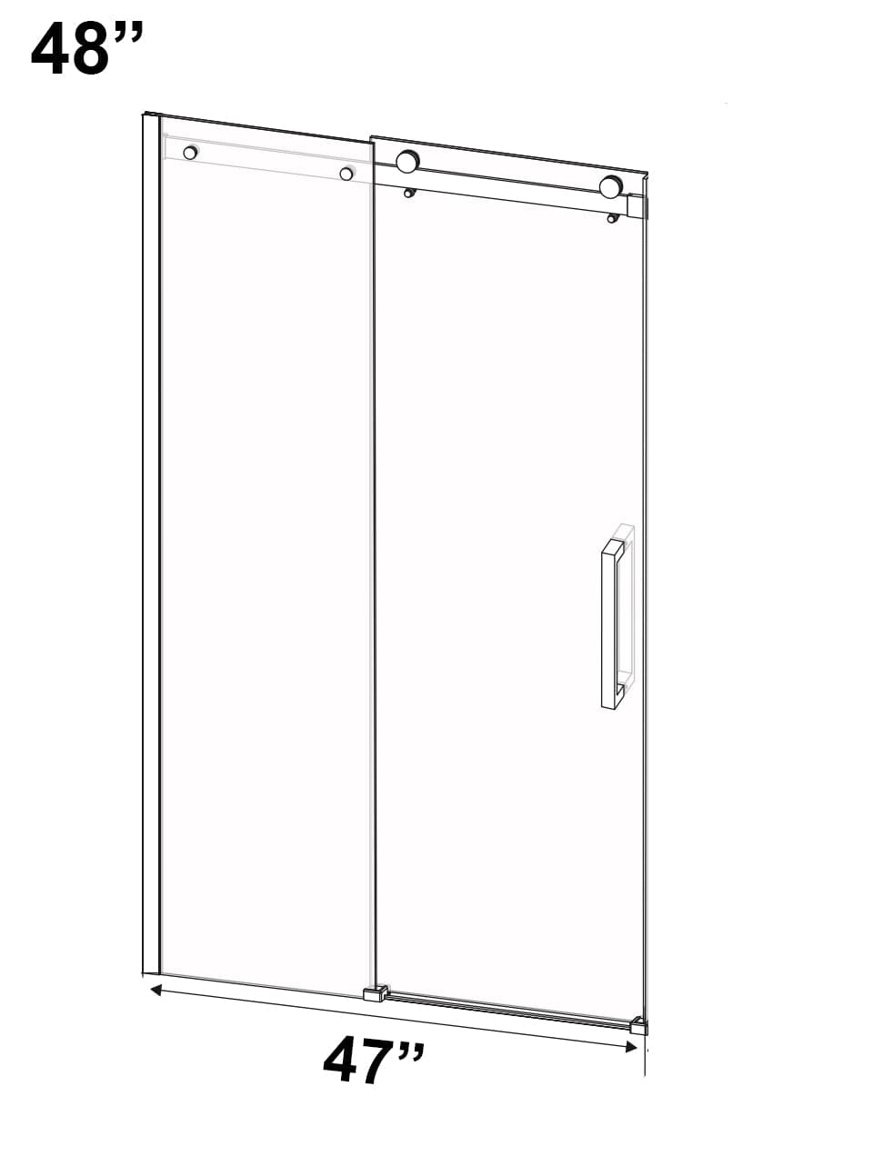 PORTE DE DOUCHE COULISSANTE - MATEO II 10MM - SALLE DE BAIN VODA