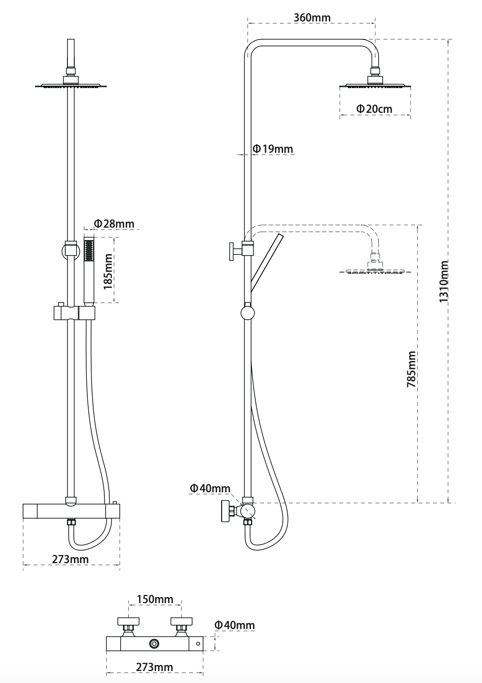 Robinet de douche - F16 - SALLE DE BAIN VODA