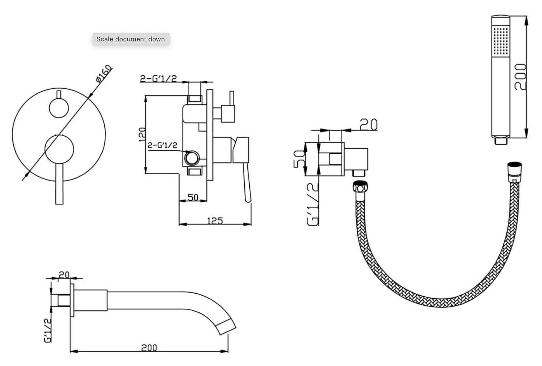 Robinet mural baignoire - 852CH - SALLE DE BAIN VODA