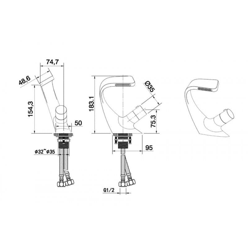 Robinet vanité - 80115W - SALLE DE BAIN VODA