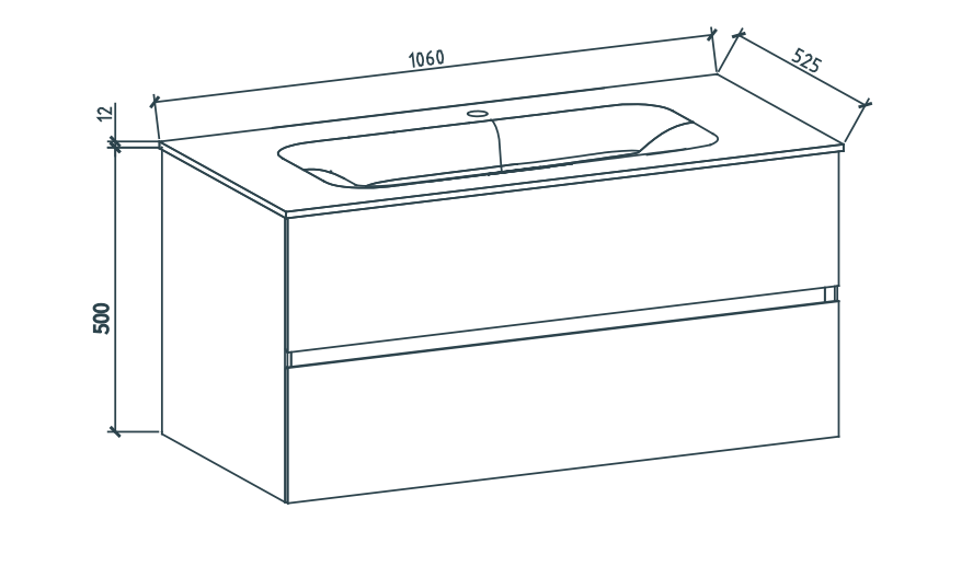 VANITÉ ANDY - 42" - SALLE DE BAIN VODA