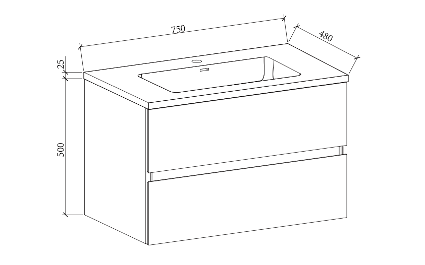 VANITÉ NOVA - 30" - SALLE DE BAIN VODA