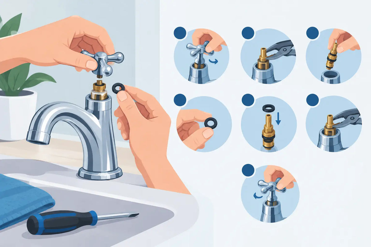 Réparer joint de robinet en 7 étapes simples