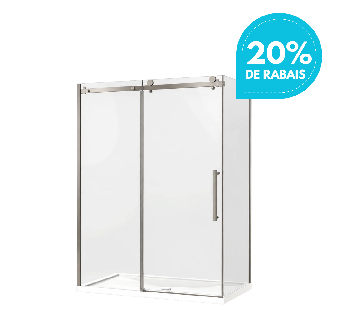 SLIDING SHOWER - MIKKO 10MM BRUSHED NICKEL