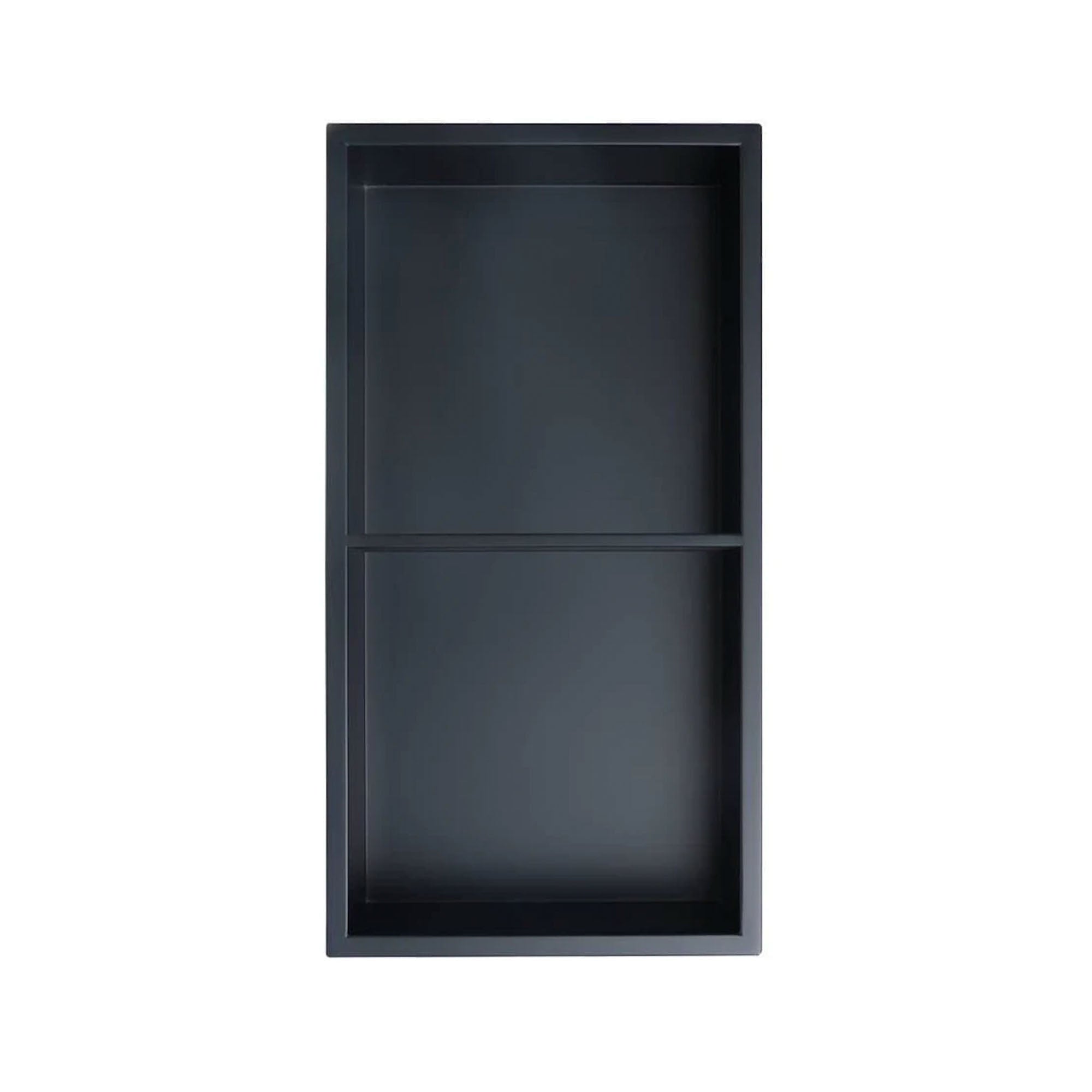 SHOWER WALL NICHE - 12 X 24" BLACK (WITH SHELF)