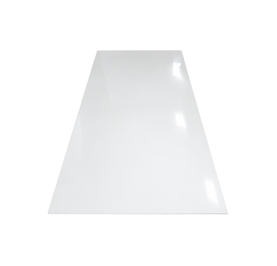 MUR DE DOUCHE EN PVC 4 MM – BLANC LUSTRÉ