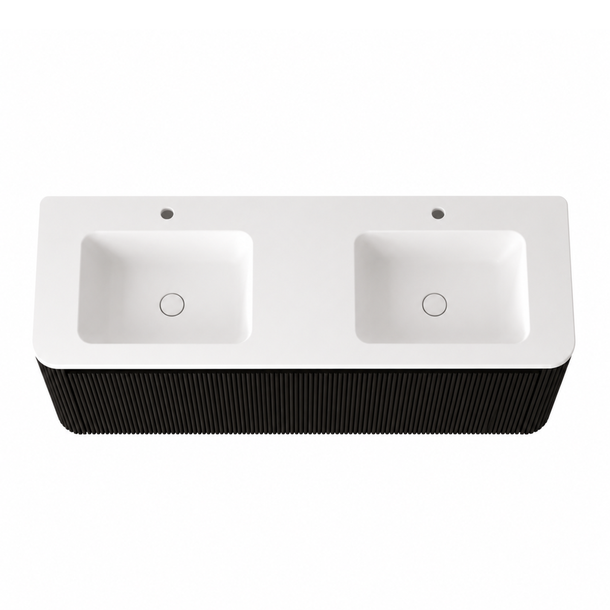 VANITY GERIAN - DOUBLE 60" SINK WHITE COUNTERTOP