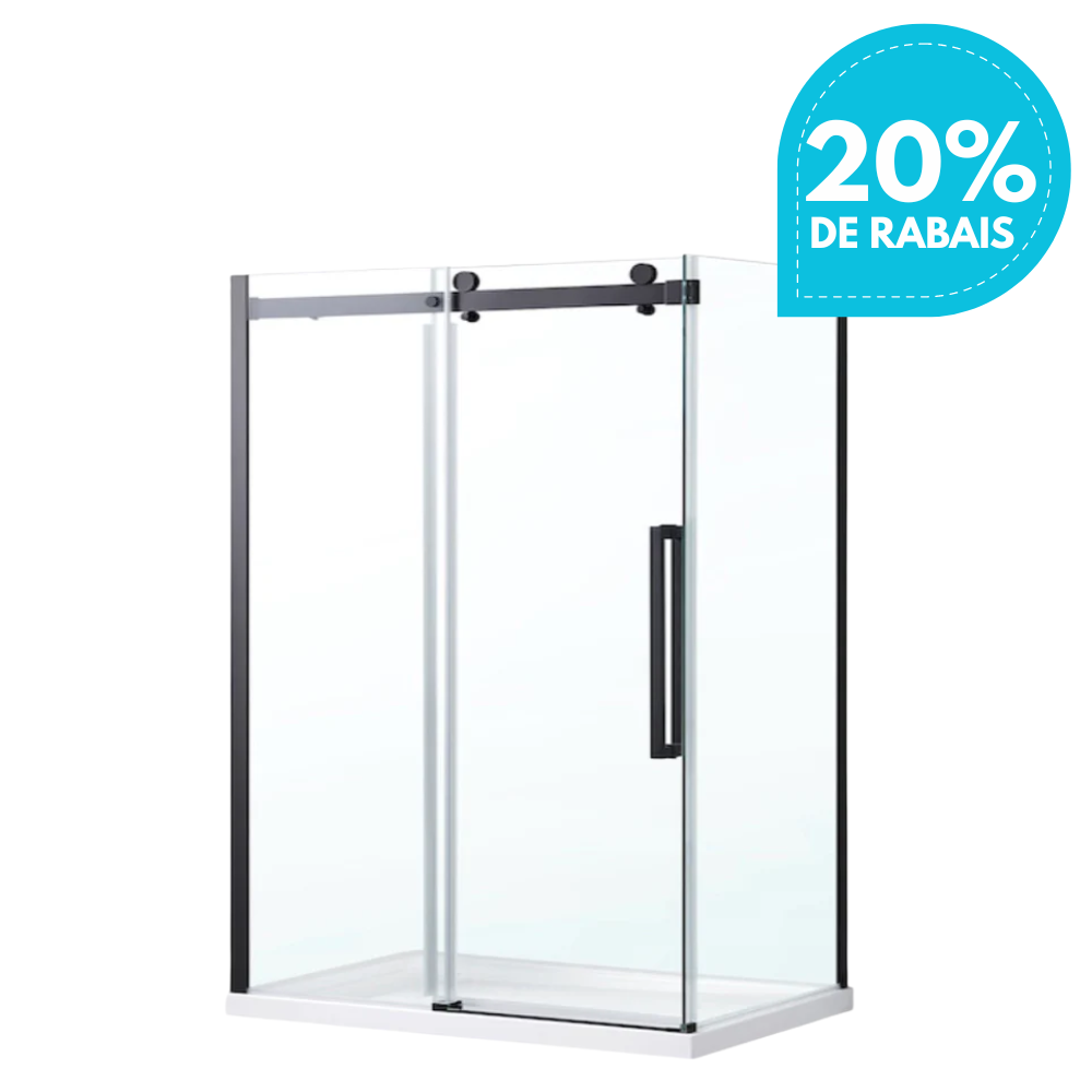 DOUCHE COULISSANTE - MATEO 8MM NOIR