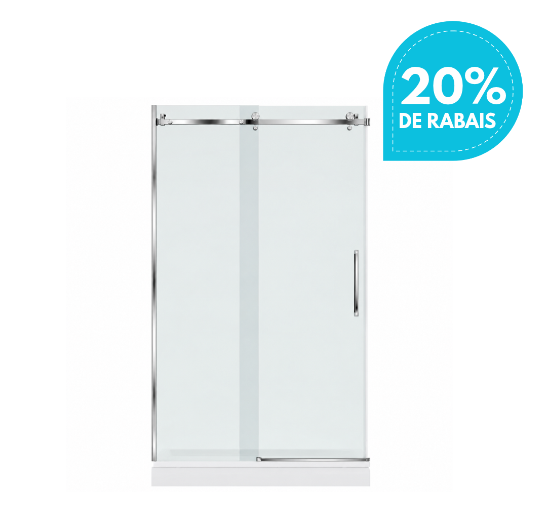 PORTE DE DOUCHE COULISSANTE - MIKKO 10MM CHROME