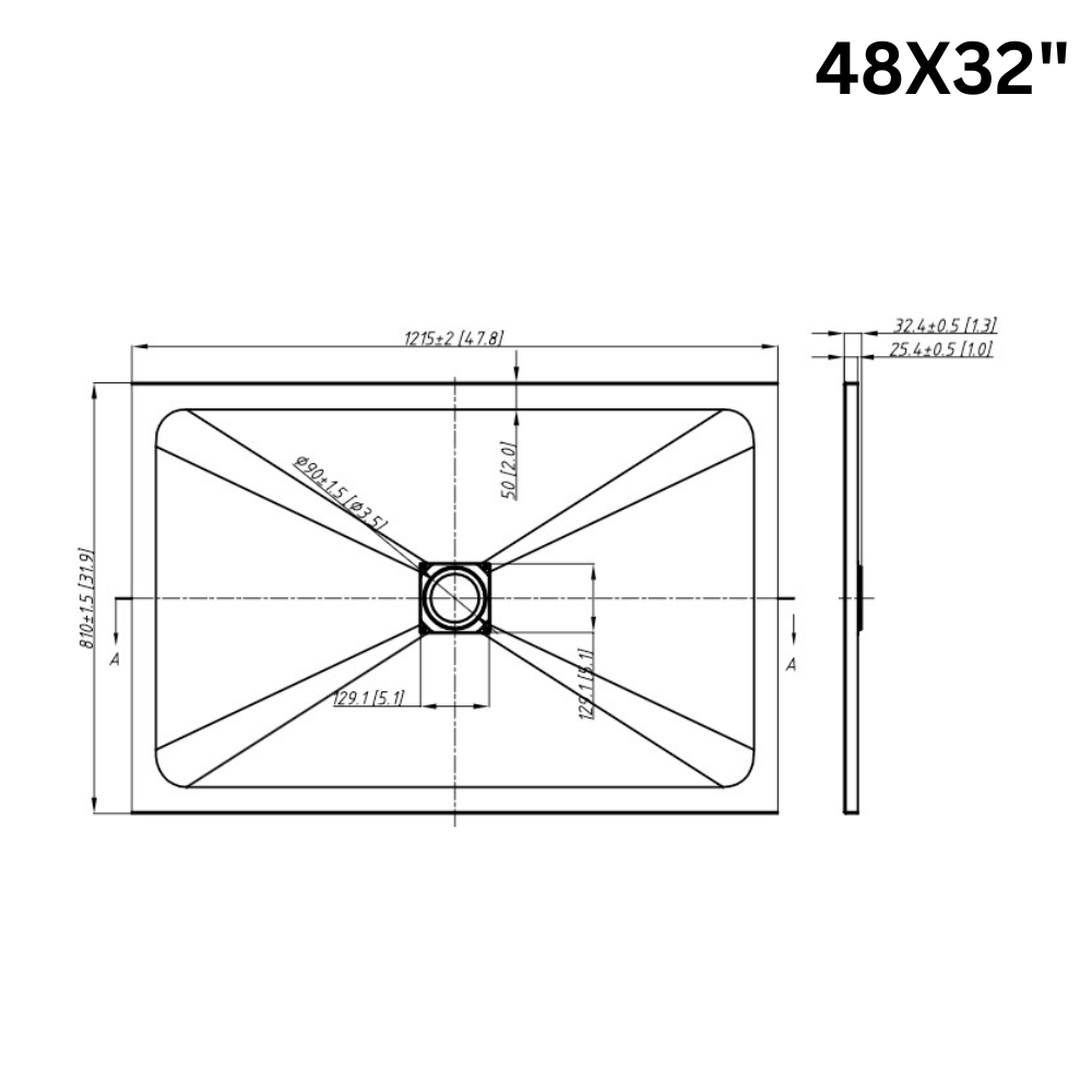 SHOWER BASE - AZERO BLACK