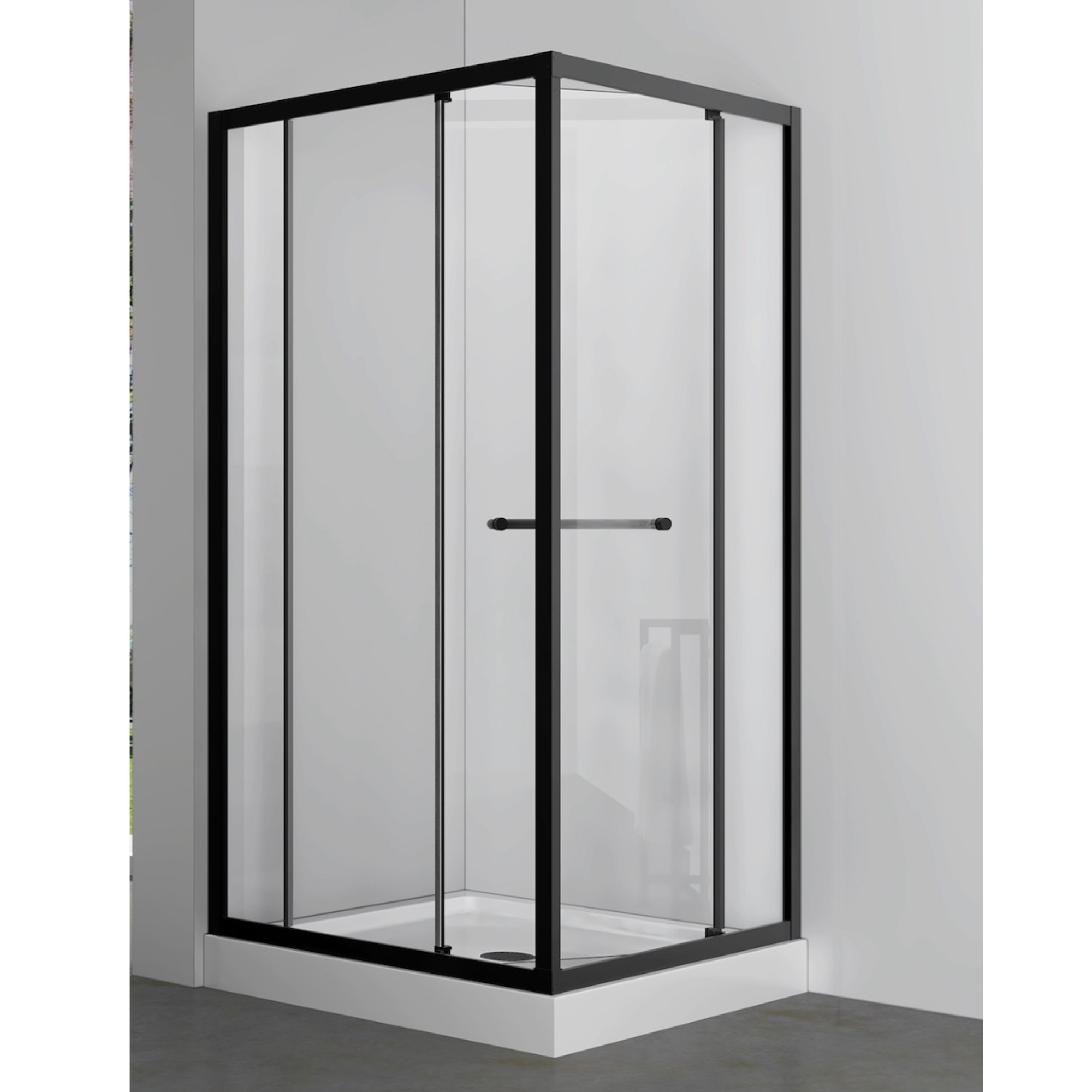 SQUARE SHOWER - RONALDO 36 x 36" BLACK