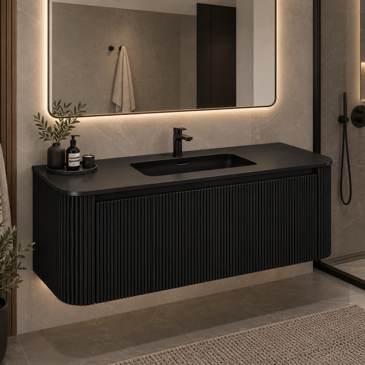 VANITÉ GERIAN - 48" COMPTOIR NOIR