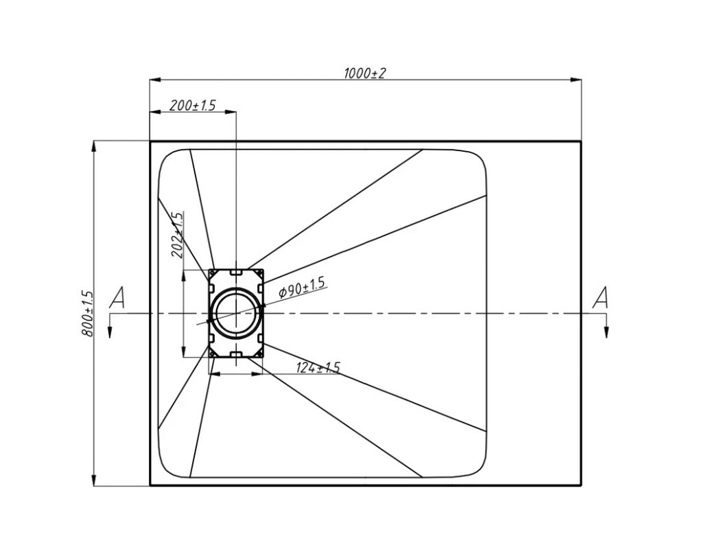 DOUCHE RECTANGLE - LIDO 32 X 40"