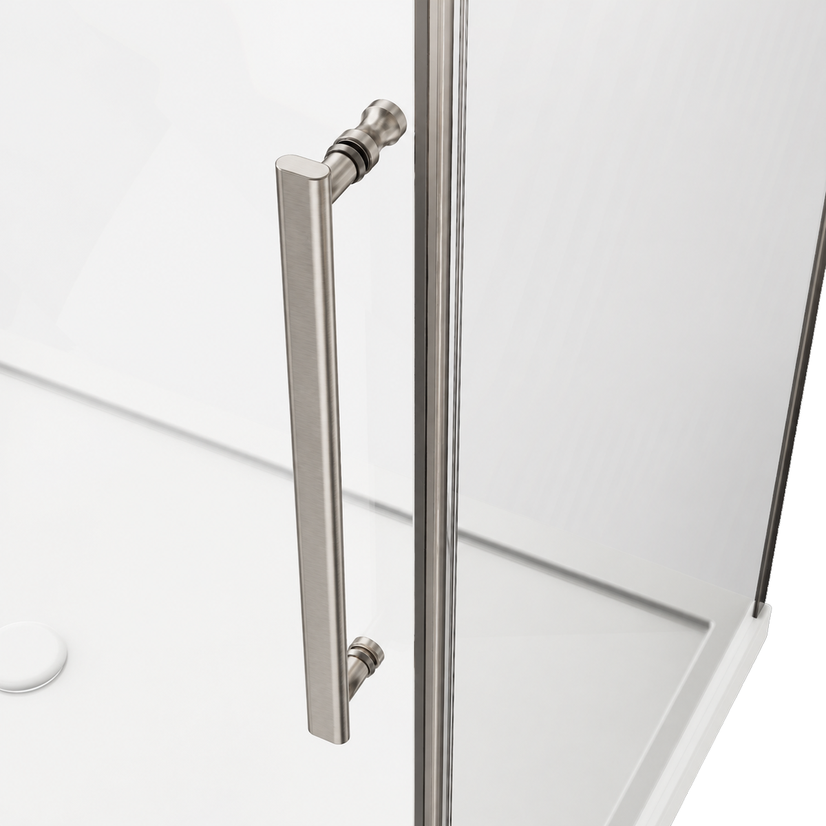 SLIDING SHOWER DOOR - MIKKO 10MM BRUSHED NICKEL