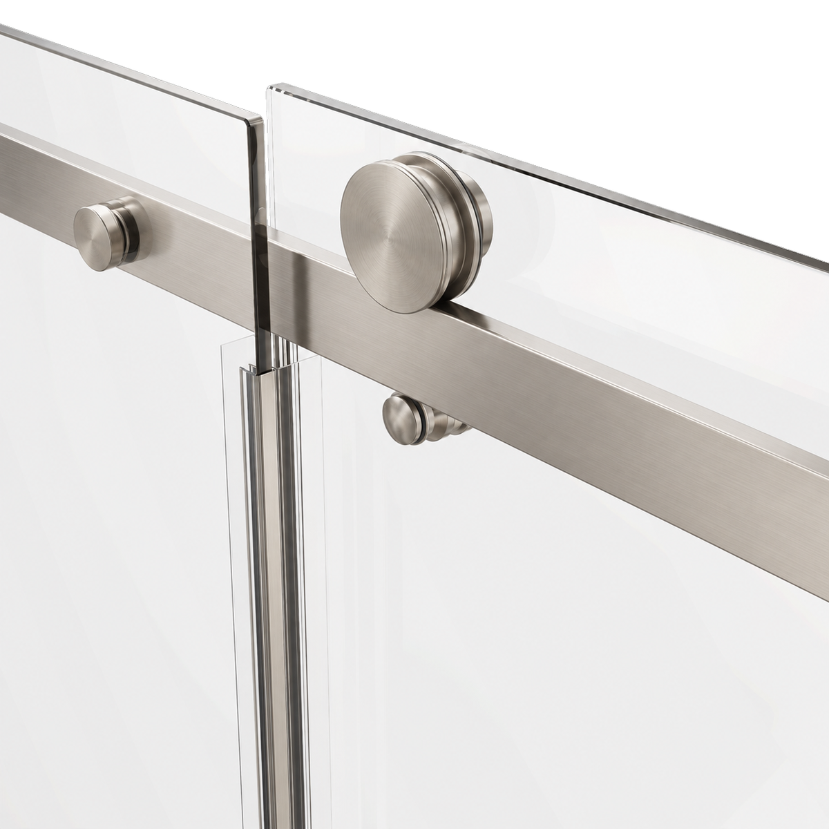 SLIDING SHOWER DOOR - MIKKO 10MM BRUSHED NICKEL