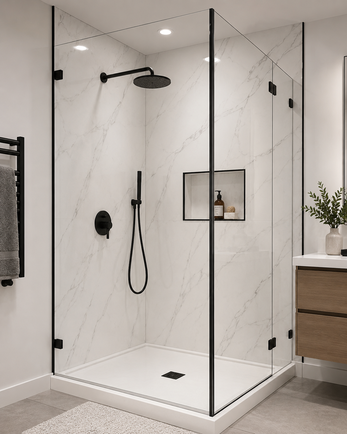 PVC SHOWER WALL 4 MM – MARBLE EFFECT
