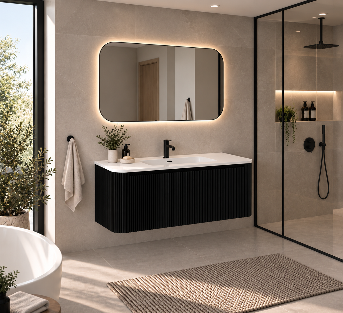 VANITÉ GERIAN - 48" COMPTOIR BLANC