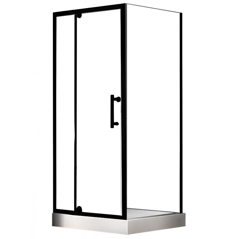 SQUARE SHOWER - MESSI 36 X 36" BLACK