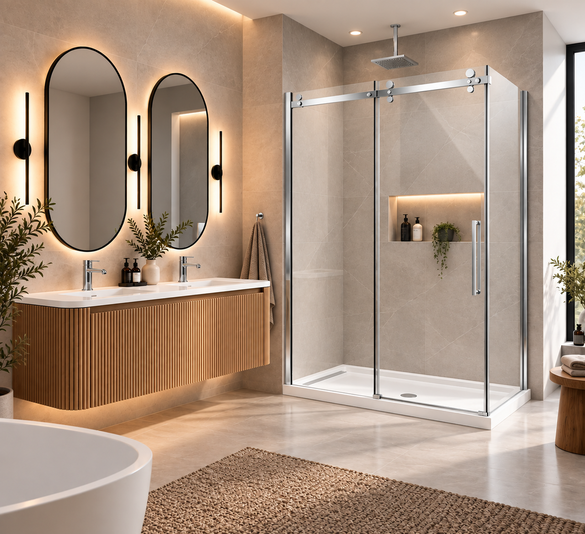 DOUCHE COULISSANTE - MIKKO 10MM CHROME