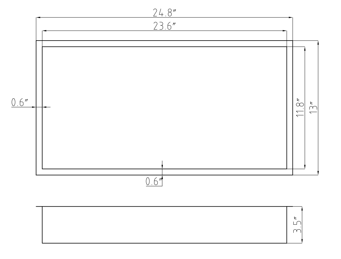 NICHE DE DOUCHE - 12 X 24" CHROME (PROMO)