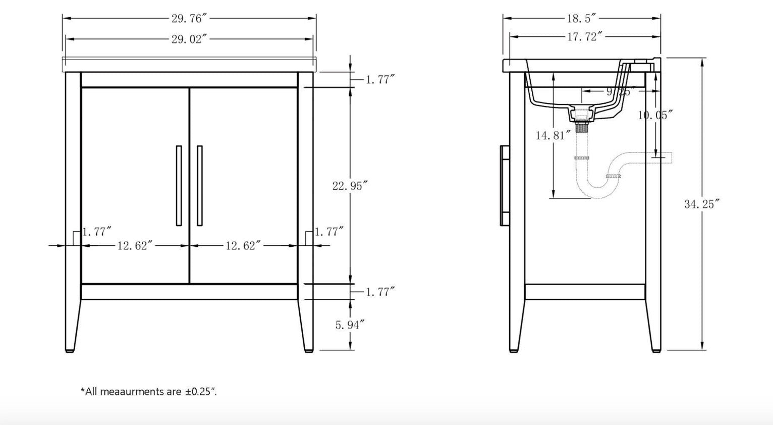 VANITY VA90 - 30"