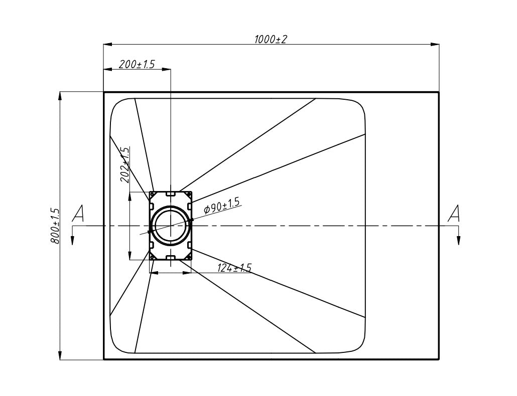 SHOWER BASE - BRIZO WHITE 32 X 40"