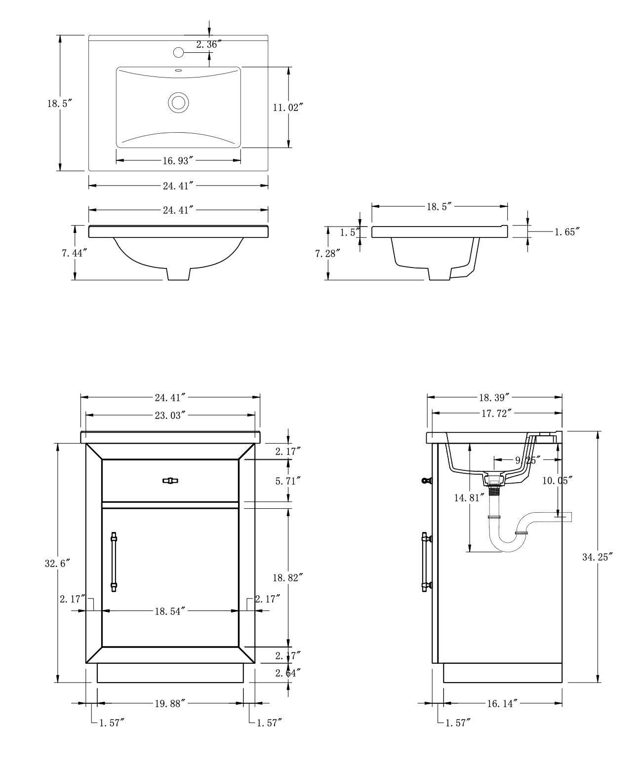 VANITÉ VA70 - 24"