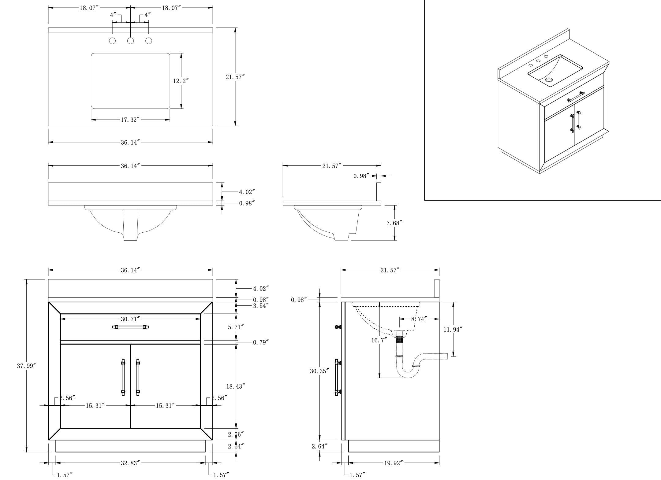 VANITY VA70 - 36"