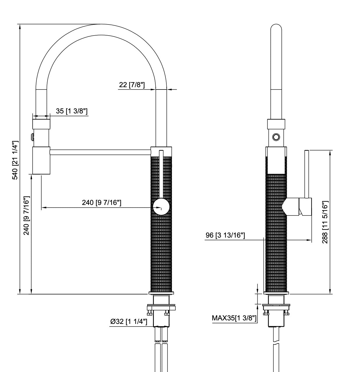 KITCHEN FAUCET - H38BL BLACK