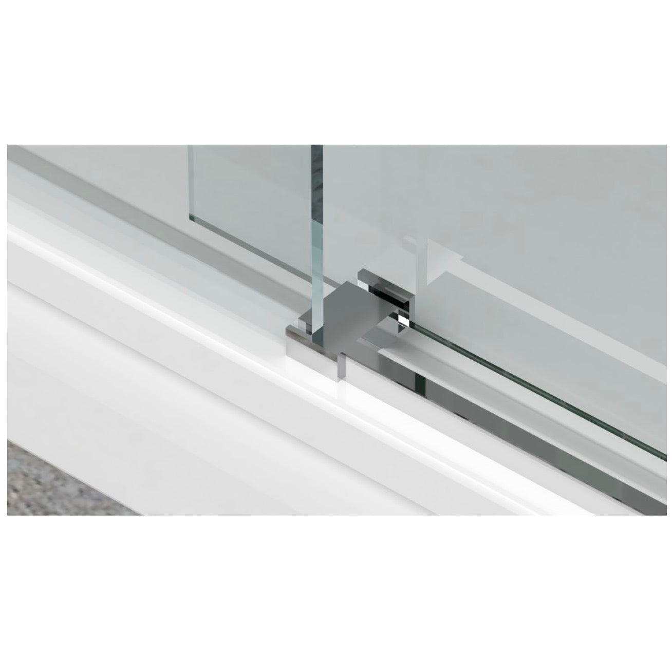 PORTE DE DOUCHE COULISSANTE MYTO - 10MM CHROME