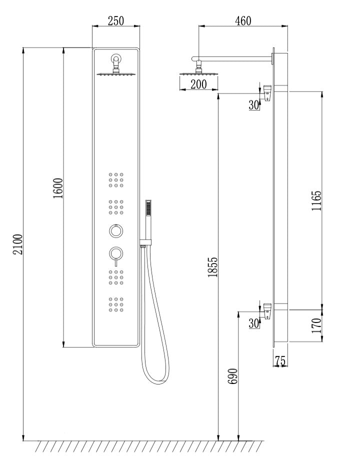 COLONNE DE DOUCHE TG25