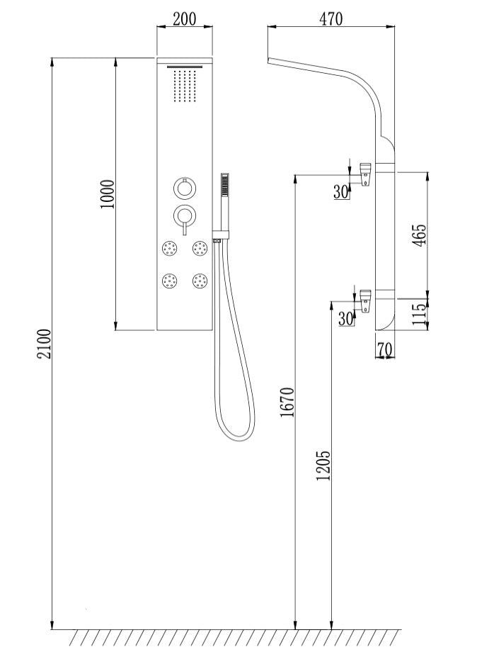 SHOWER COLUMN AL61W (PROMO)