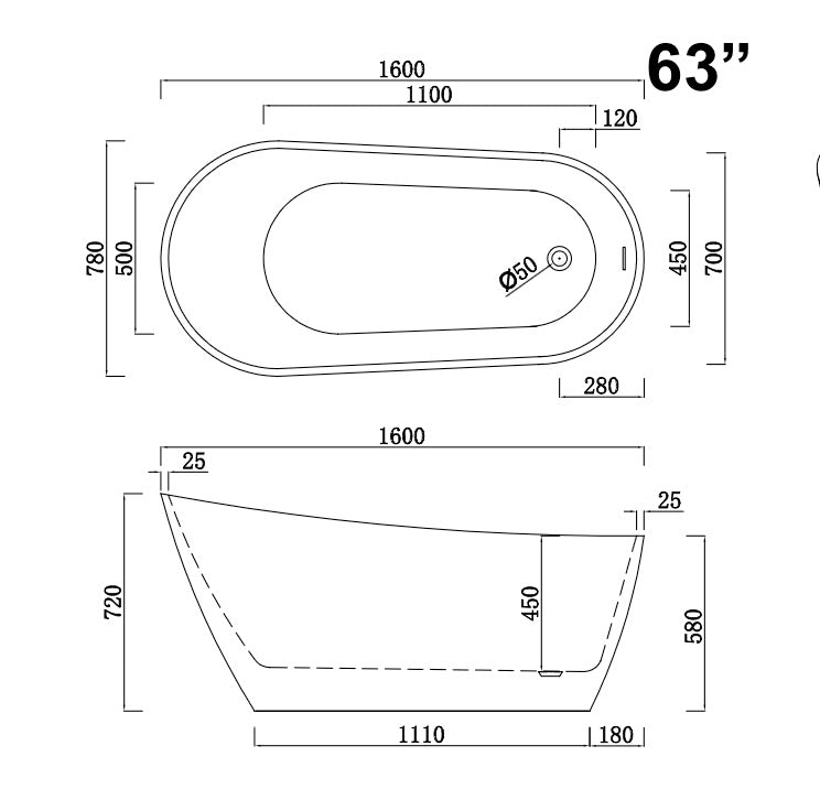 FREESTANDING BATHTUB - RIO