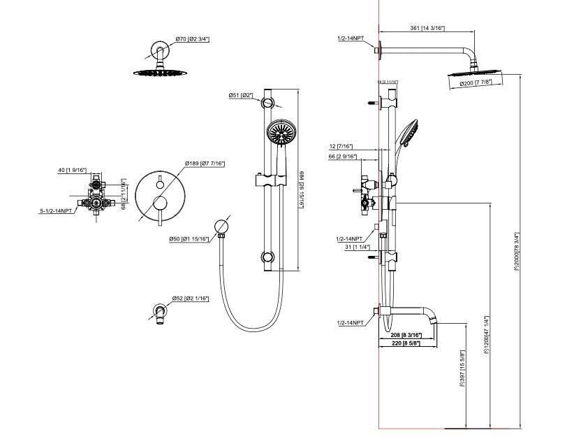 SHOWER FAUCET - H15C CHROME