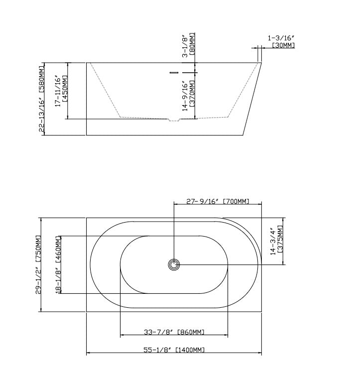 BAIN AUTOPORTANT - BACUS 55" COIN