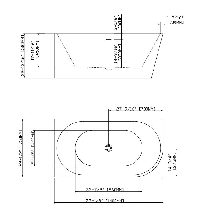 BAIN AUTOPORTANT - BACUS 55" COIN