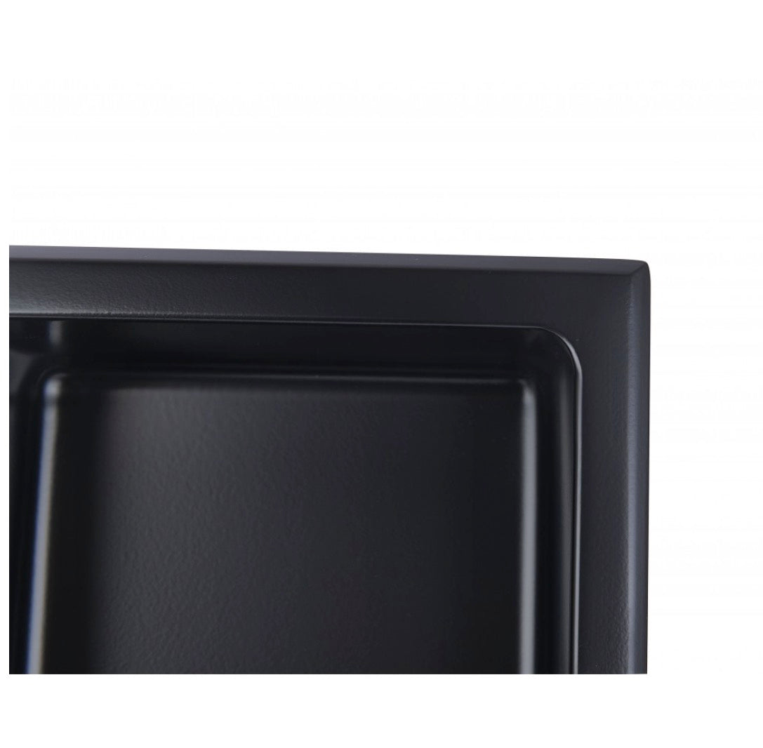 SHOWER NICHE - 8 X 36" BLACK (WITH SHELVES)