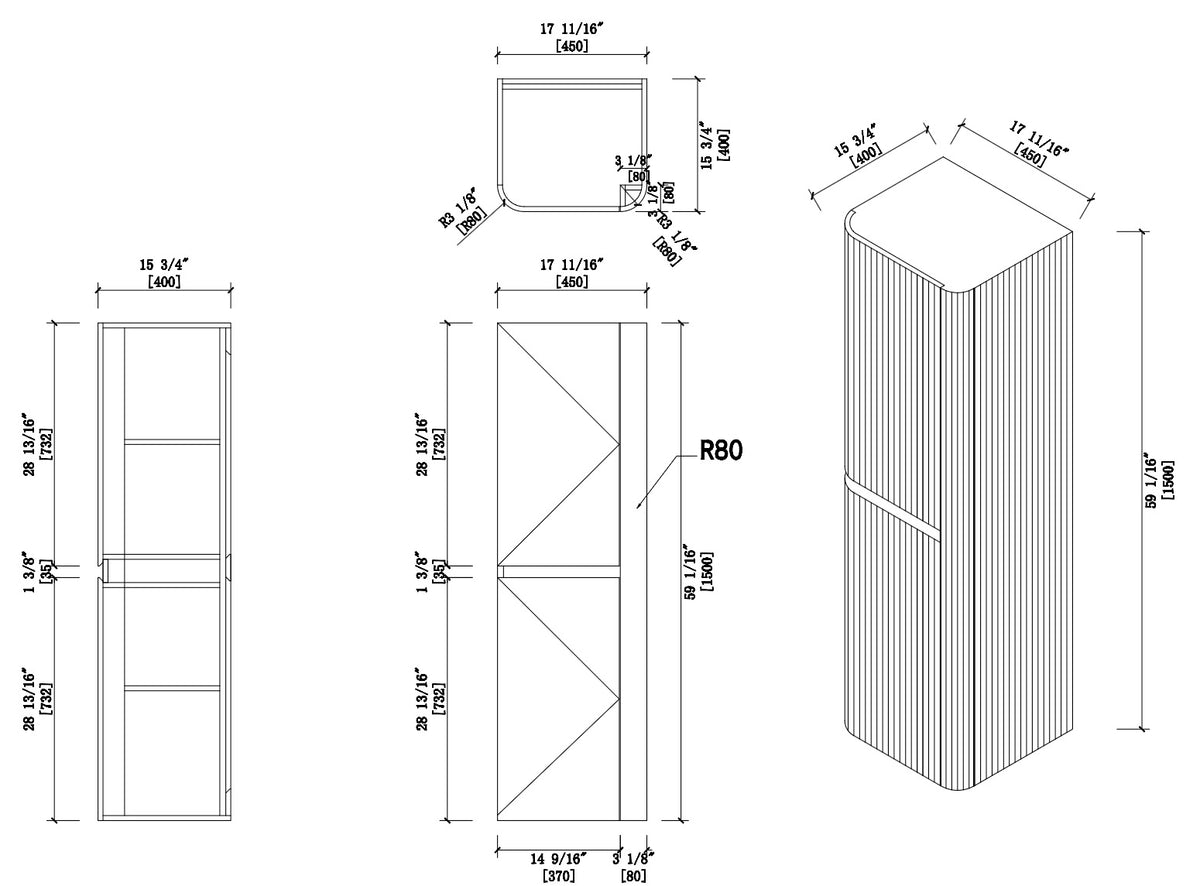 SIDE CABINET - GERIAN BLACK