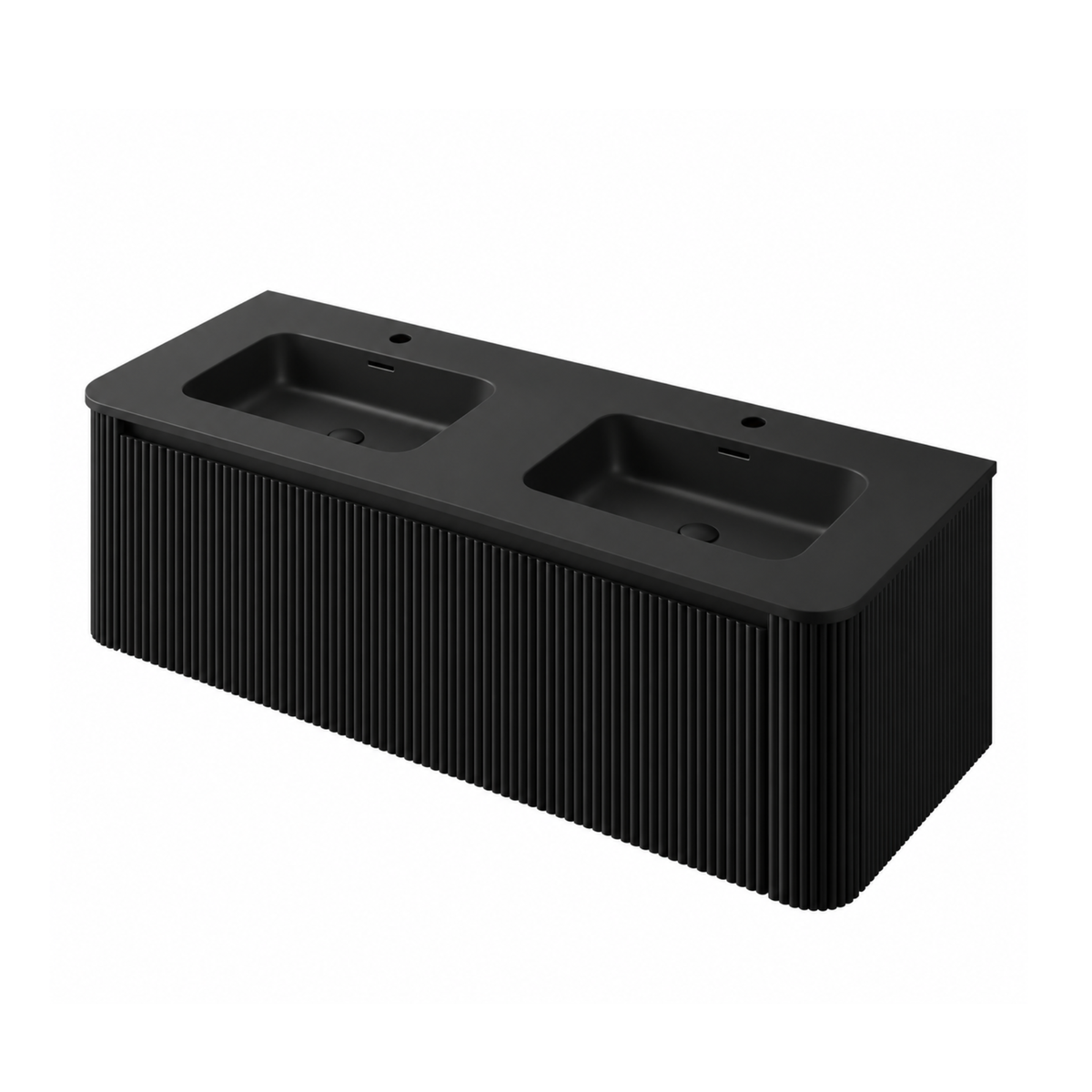 VANITY GERIAN - DOUBLE 60" SINK BLACK COUNTERTOP