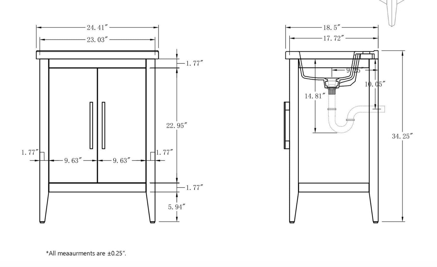 VANITY VA90 - 24"