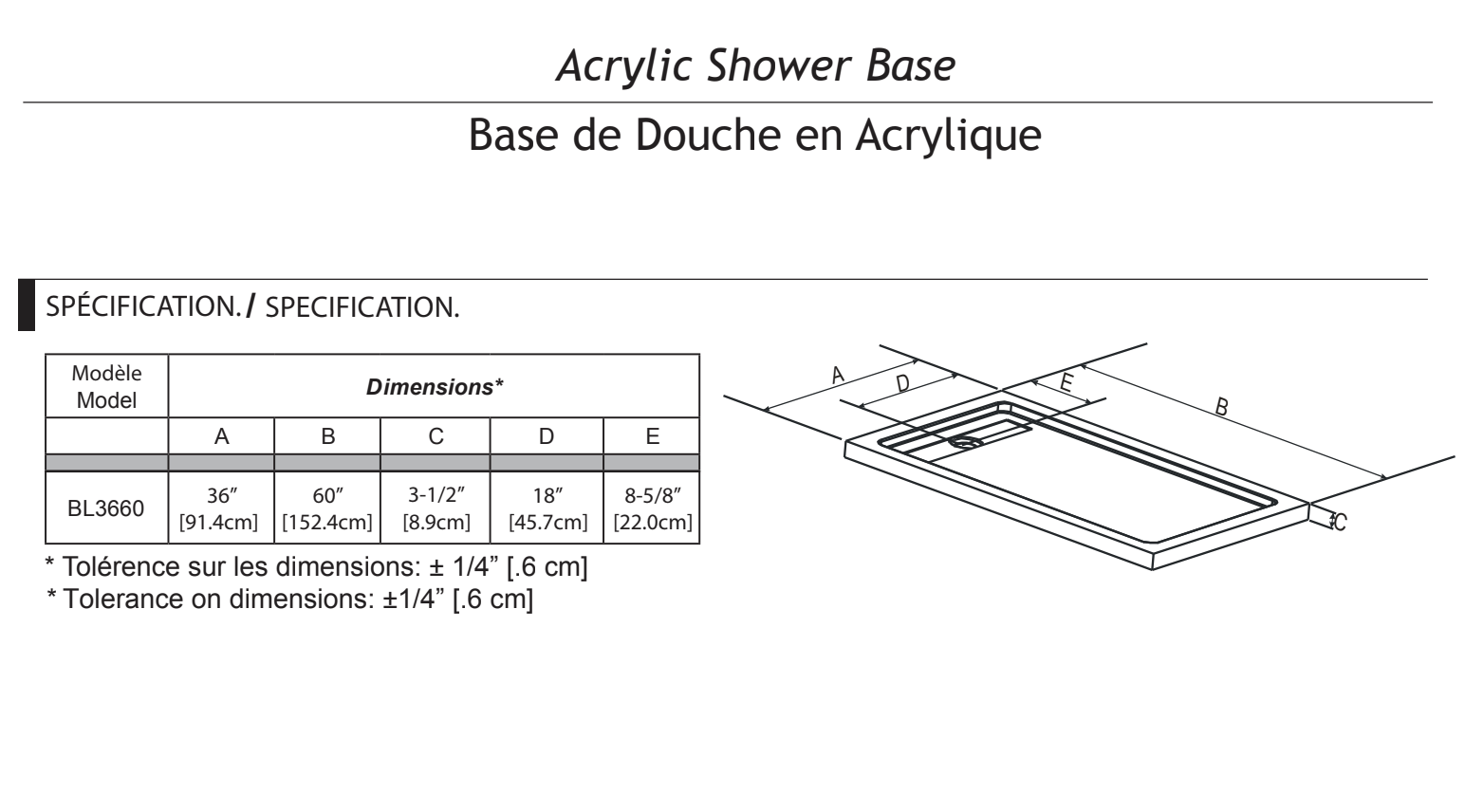 BASE DE DOUCHE - LUDO - SALLE DE BAIN VODA