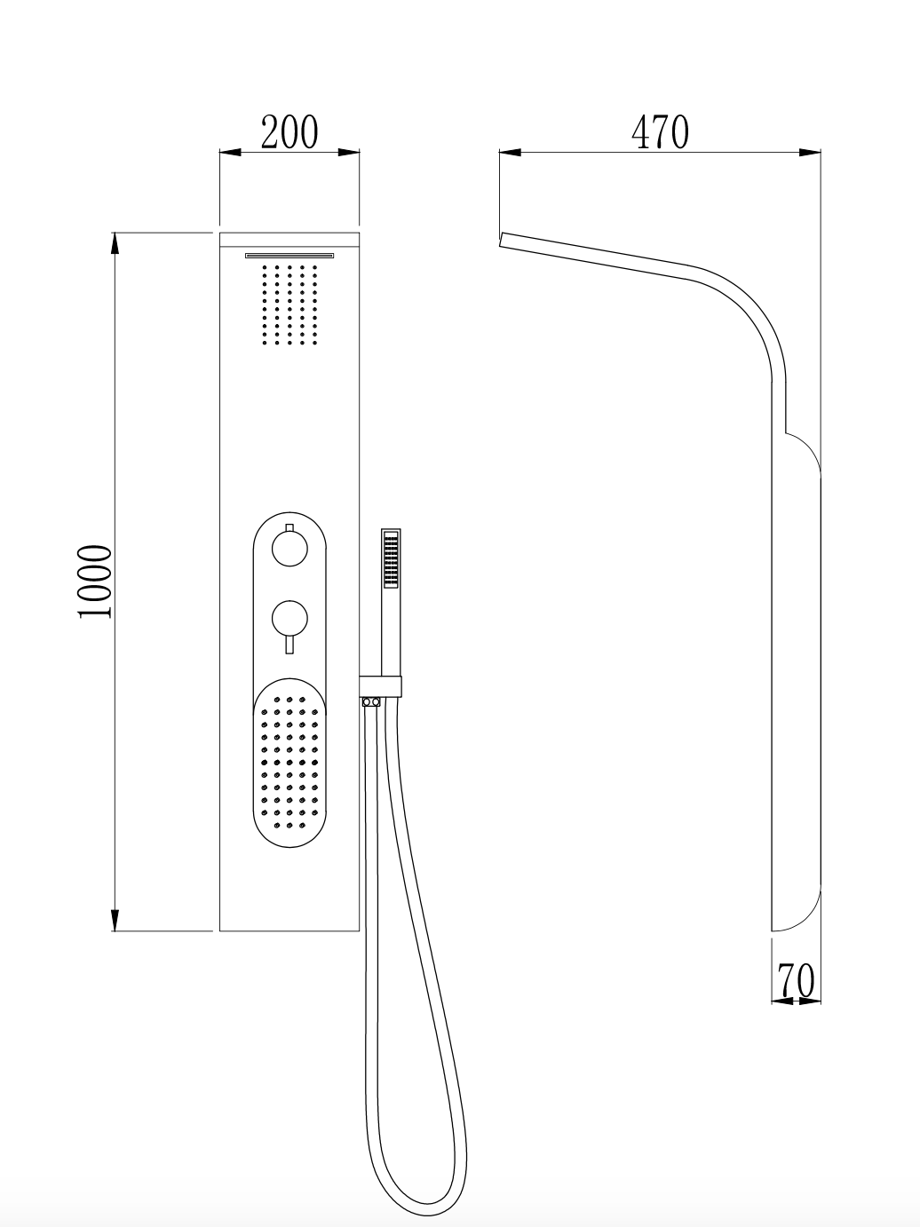 COLONNE DE DOUCHE AL60 - SALLE DE BAIN VODA