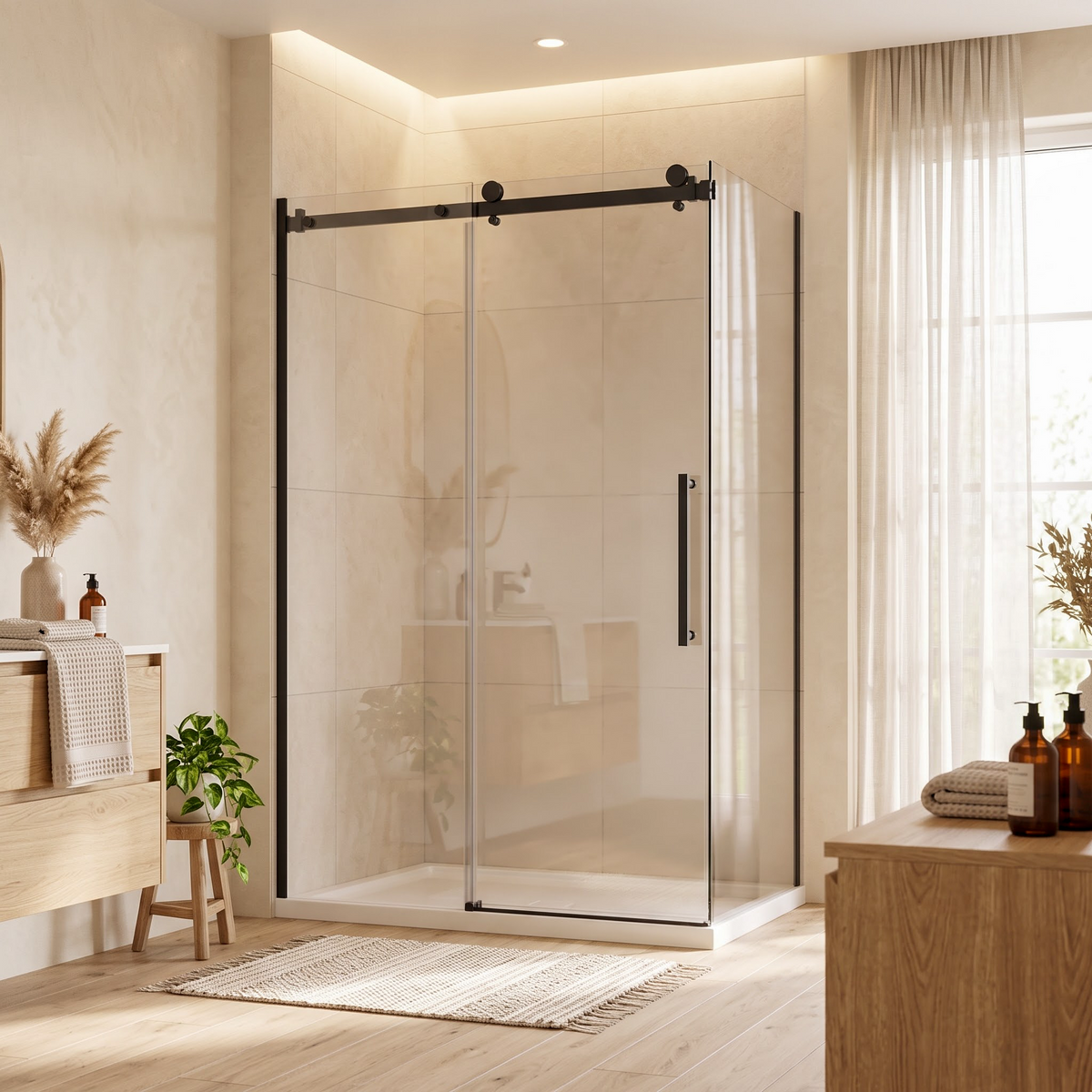 DOUCHE COULISSANTE - MIKKO 10MM NOIR